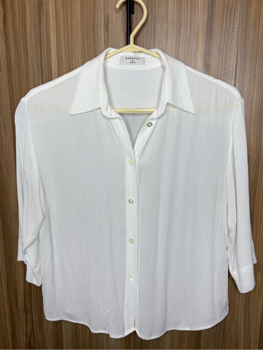 Babaton Ivory Women’s Button-Down Blouse